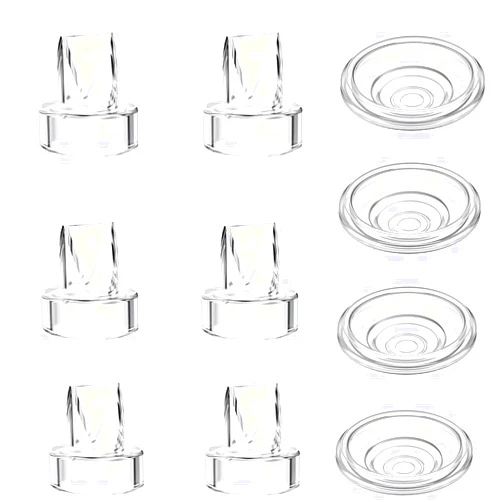 IVARONAL 6pcs Duckbill Valves and 4pcs Silicone Diaphragm Compatible with Momcozy S12 Pro/S9 Pro Wearable Breast Pump Accessories,Mom Cozy Breast Pump Replacement Accessories