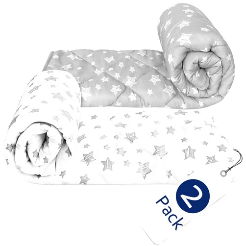 Moonsea Baby Boy Blanket 2 Pack Lightweight, Ultra Soft Blanket Kids Toddler Comforter Quilted Warm Blanket with Lovely Star Print, Comfortable Down Alternative Baby Blanket, 39x47 Inches