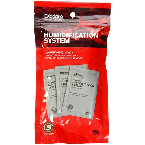 Planet Waves D'Addario Accessories Guitar Humidifier Packs - Two-Way Humidification System Conditioning Packets - For Restoring to Proper Guitar Humidification Level - 3 Restore Conditioning Packets