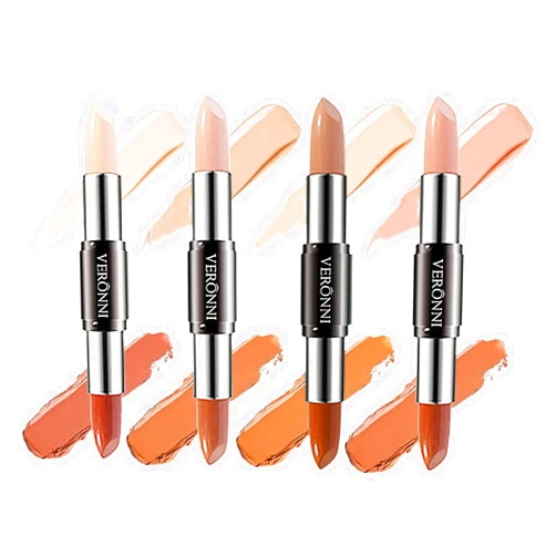 Mysense 8 Colors Double-Headed Highlight Contour Stick, 2 in 1 Face Body Makeup Shading Repair Highlighter Bronzer Concealer 3D Facial Wonder Stick Foundation Cream Pen,4 pack