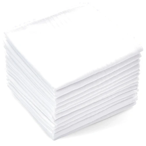 Ohuhu Handkerchiefs for Men, 100% Soft Cotton Hankerchief Machine Wash White Pocket Square for Suit - 16'' x 16'' Mens Hankie