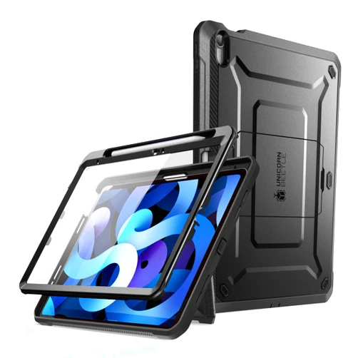 SUPCASE for iPad 11th Gen A16 Chip 11 Inch 2025 Case with Screen Protector (Unicorn Beetle Pro), [Built-in Stand & Pencil Holder] Heavy Duty Protective Cover for iPad 10th Gen 10.9 Inch 2022, Black