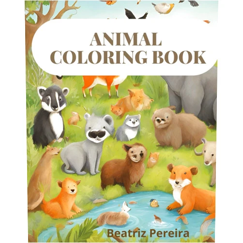 By Beatriz Pereira (Author) Animal Coloring Book with 80 pages 3D