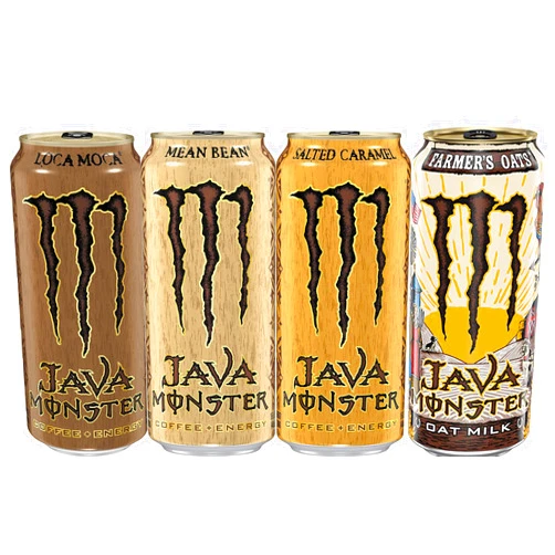 Monster Java Mean Bean Loca Moca Salted Caramel Farmers Oats Variety Pack 15 Oz Pack of 4 Total of 60 Oz 15 Ounce Pack of 4