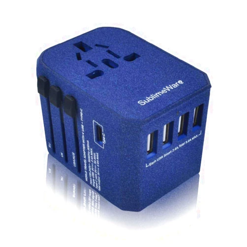 SublimeWare Power Plug Adapter - International Travel (w/5 USB Ports and USB Type C)- Work 150+ Countries - 220 Volt Adapter - Travel Adapter - Type C A G I A/C - UK Japan China Europe