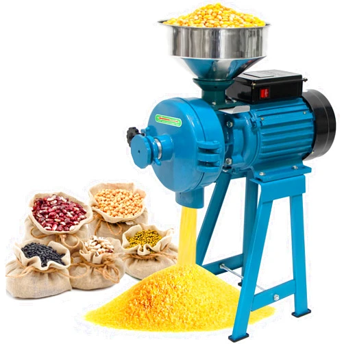 NAIZEA Electric Grain Mill Grinder Dry Wet Grinder, Corn Mill Corn Grinder, 110V 3000W Wheat Grinder Feed Mill Flour Mill Cereals Grinder Rice Mill with Funnel (Wet Dry Grinder)