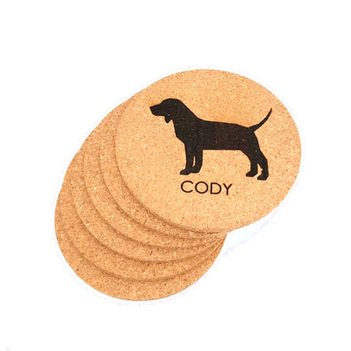 Generic Choose Your Breed Custom Cork Coasters Round (Beagle)