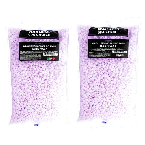 Waxness Spa Choice Purple Jasmine Demi Creamy No Rosin Hard Wax Beads 2.2 lb / 1 kg Pack of 2