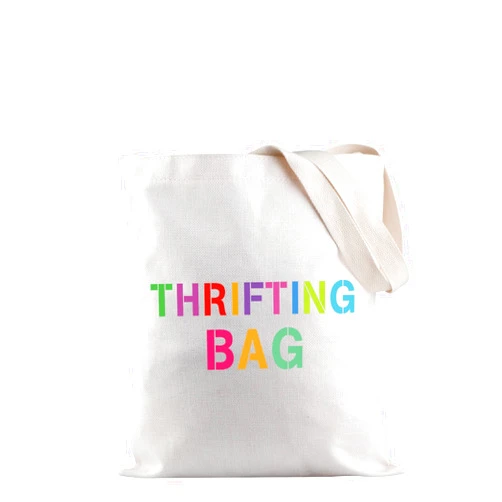 JXGZSO Thrift Bag - Tote Bag Gift for Thrift Lovers & Shoppers