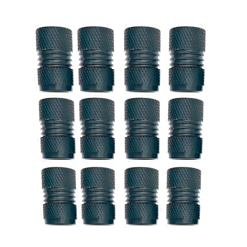 AICEL 12PCS Car Tire Valve Stem Caps, Aluminum Alloy Auto Wheel Air Pressure Protection Screw Shape Caps, Metal Corrosion Resistant Dust Proof, Universal Fit for Vehicle Truck Motorcycle Bike