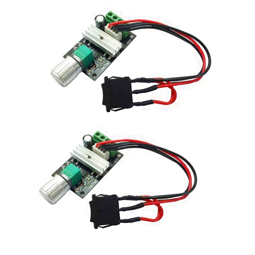 Tatoko 2PCS DC Motor Speed Controller PWM 6V 12V 24V 28V 3A 80W Speed Adjustable Reversible Switch 1203BB DC Motor Driver Reversing