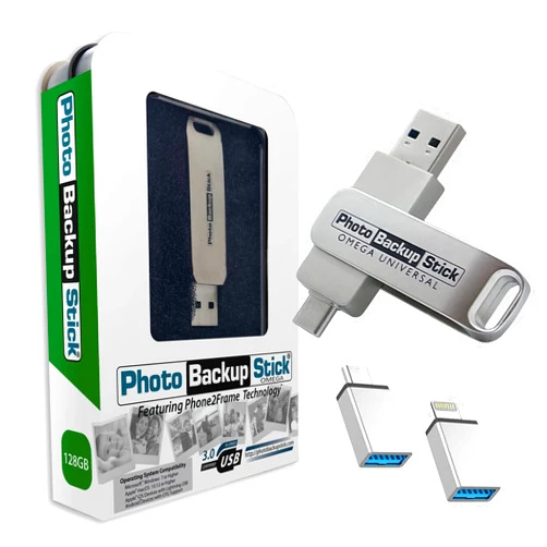 Paraben Consumer Software Photo Backup Stick Omega Universal Picture and Video Backup for Any Device - iPhone, Android, Computer, Tablets (128GB)