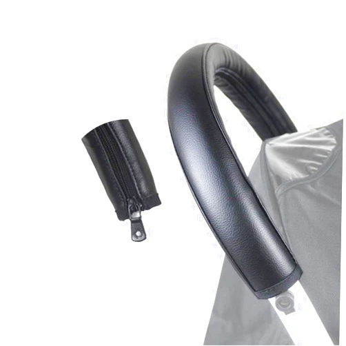SeedFuture Stroller Handle Cover Black for Babyzen Yoyo, PU Leather Pram Handle Protector Stroller Accessories for Babyzen Yoyo Yoya, Pushchair Armrest Handle Protector Cover