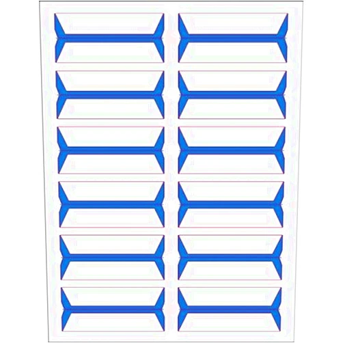Tabbies Wrap-around Name Label Blue