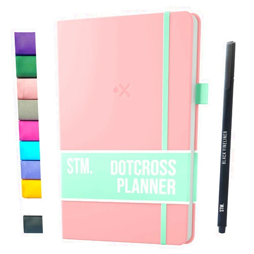 Scribbles That Matter Daily Planner 2025 (Undated) | A5 Dotcross | Your All in One Day Organizer, At A Glance Weekly Agenda, Yearly Calendar Book | Planners for Personal, Professional, Academic & Work Goals and Schedule
