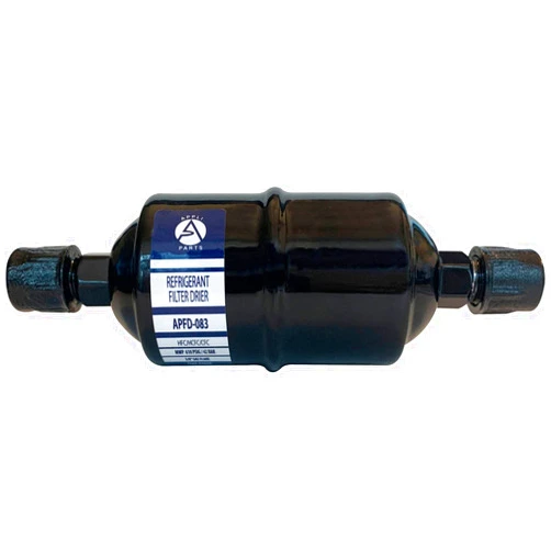 AP APPLI PARTS Appli Parts APFD-083 3/8 in Liquid Line Refrigerant AC Filter Drier hvac Refrigeration 083 SAE Flare connection universal unidirectional 6-1/2 in long 2 in wide
