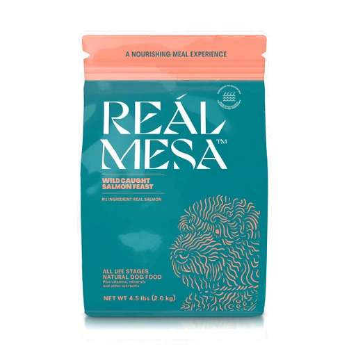 REÁL MESA Premium Dry Dog Food - High Protein, Chef-Curated Adult Dog Nutrition, Salmon Entrée (4.5lbs)