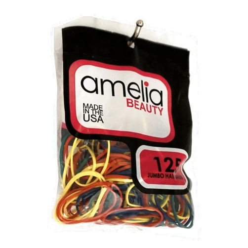 Amelia Beauty Products Amelia Beauty 125 Count Jumbo Rubber Band Pony Tail Holders (Assorted)