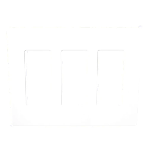 Lutron Claro 3 Gang Decorator/Rocker Wallplate, Gloss, White (1-Pack) | CW-3-WH
