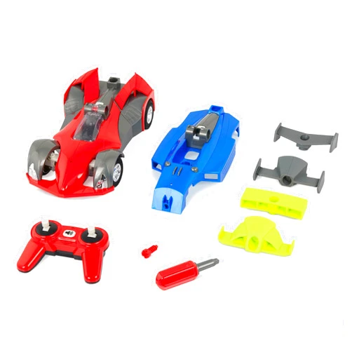 Driven by Battat – 19 Pcs Take-Apart Car Toy with Construction Tool – Remote Control Race Car – Customizable Car Body – Lighting Fast R/C Car with Lights & Sounds – STEM Toy for Age 3+