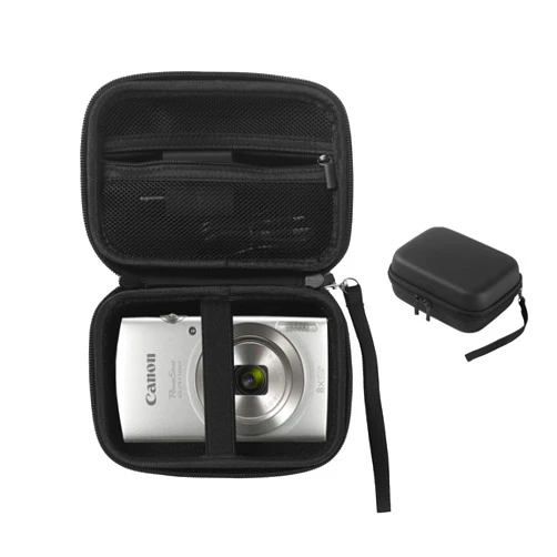 SANXIULY Digital Camera case Compatible with Canon PowerShot ELPH 180/190,Sony DSCW800 DSCW830,Kodak Pixpro,Kaisoon,Yifecial,EROOLU,VAHOIALD.Kids Cameras bag for point and shoot Camera. (Black)