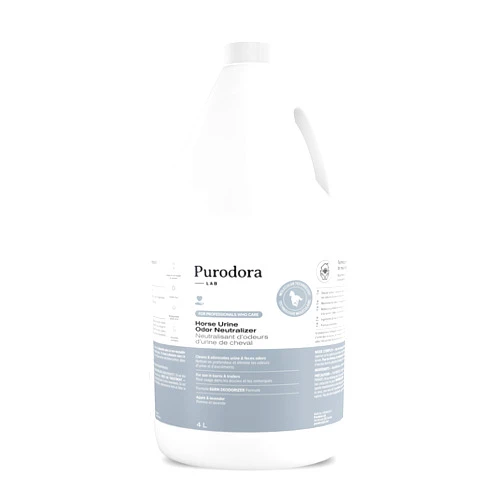 Purodora Lab Horse Urine Odor Neutralizer, Cleans & Eliminates Urine & Feces Odors, for Use in Barns & Trailers, Apple & Lavender Scent, 135 Oz.