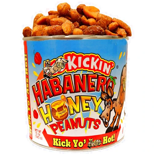 ASS KICKIN' KICKIN’ Habanero Honey Spicy Hot Peanuts – 12oz - Ultimate Spicy Gourmet Gift Peanuts - Try if you dare!