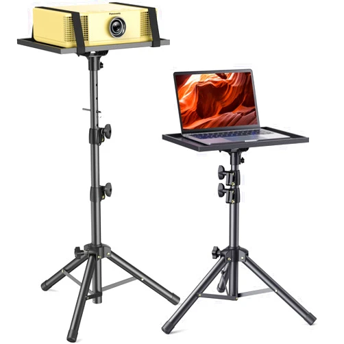 AMADA HOMEFURNISHING Height Adjustable Projector Tripod Stand for 26 to 51 in, Foldable Laptop Tripod Stand, Portable Outdoor Projector Stand for Laptop, Projector, DJ, or Sheet Music-AMPS02