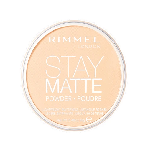 Rimmel London Stay Matte - 011 Creamy Natural - Pressed Powder, Lightweight, High Coverage, Shine Control, 0.49oz