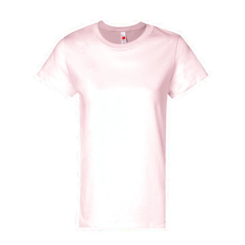 Hanes Women's Relaxed Fit Jersey ComfortSof Crewneck T-Shirt_Pale Pink_3XL