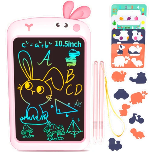 XINSITE Toys for 3 4 5 6 Year Old Girls Boys,10.5 inch LCD Writing Tablet,Colorful Toddler Doodle Board Drawing Board,Erasable Reusable Electronic Drawing Pad,Learning & Education Toys Gift for Kids(Pink)