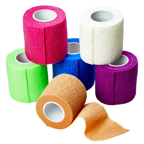 MEDca Self Adherent Cohesive Wrap Bandages 2 Inches X 5 Yards 6 Count, (Rainbow Color)