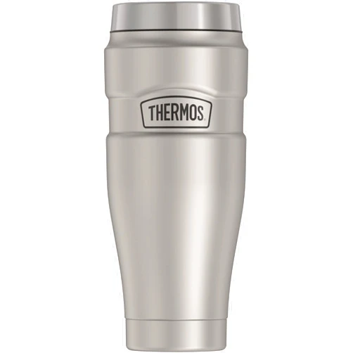 THERMOS Stainless King Vacuum-Insulated Travel Tumbler, 16 Ounce, Matte Steel