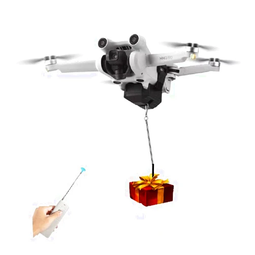 KemEng Drone Airdrop System for DJI Mini 3 Drones Release Device, Payload Clip, Airdropper Fish Bait Drone Accessories (Airdrop Device)