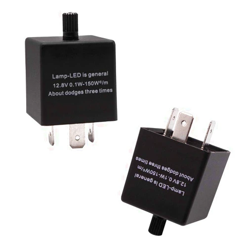 HUIQIAODS 12V CF14 JL-02 3 Pin Adjustable Electronic LED Flasher Relay for Turn Signal Bulbs (1 PC)