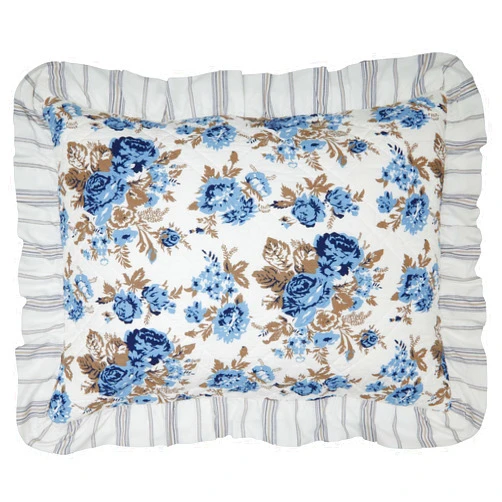 VHC Brands Annie Blue Floral Standard Sham 21x28