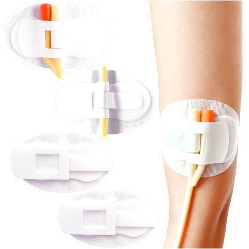 MEDIMATIC Foley Catheter Stabilization Device (Pack of 5) - Hold Single/Double Tube, G Tube and Feeding Tube in Place, Reduce Risk of Pulling Out - with Breathable Foam Anchor Hook and Loop Adhesive