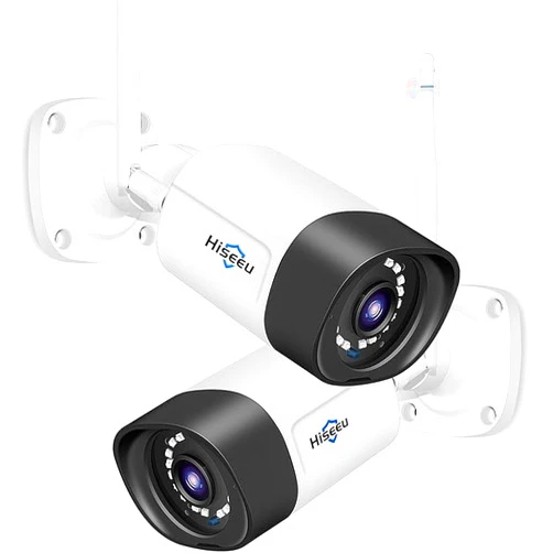 Hiseeu 【5MP, 2-Way Audio Cameras for Home Security, Outdoor Surveillance Camera,5MP Surveillance IP Cameras,IP66 Waterproof, Remote Viewing, Motion Detection, Night Vision,SD Slot and Cloud Storage
