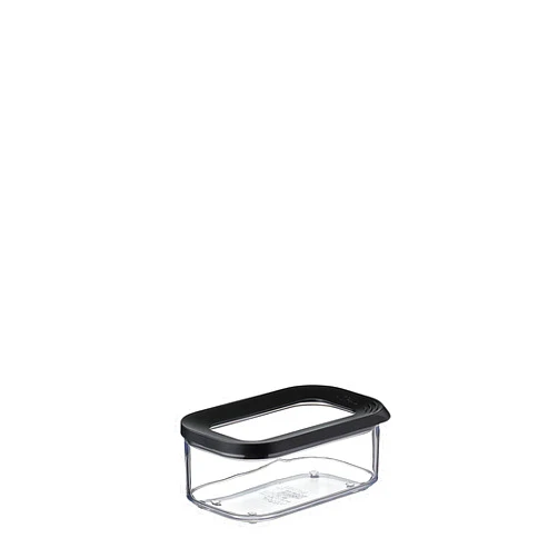 Mepal – Food storage container Modula black - Capacity: 425 ml – Transparent storage box with lid - Kitchen storage organizer & plastic storage box - Stackable and airtight