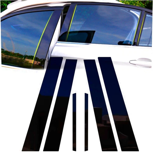 X xotic tech Xotic Tech Pillar Post Side Door Window Cover Trim Pre-Cut Molding, Compatible with Honda Accord Sedan 7th Gen 2003-2007 (Glossy Black)