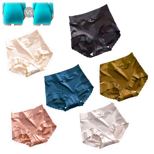 VALHMKT Ddyjhy Panties Beautyfeb Panties Premium Satin Ice Silk Moisture-Absorbing Panties Ice Silk Seamless Underwear