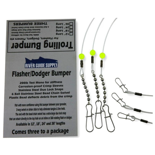 River Guide Supply Trolling Bumper for Trolling Flashers & Dodgers 3 Pack