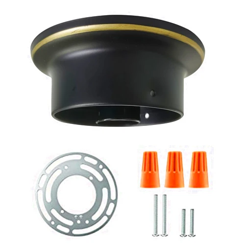 CUFEAL Black 3-1/4 Inch Fitter Wired Flush Mount Ceiling Light Fixture
