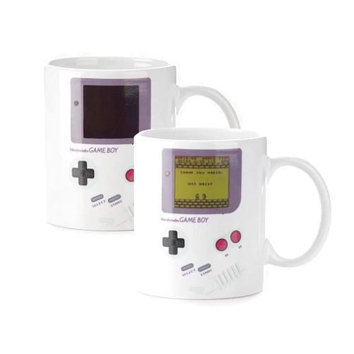 Paladone Gameboy Heat Changing Coffee Mug - Gift for Gamers, Nerds, Nintendo Mario Fans, Men, and Retro 90s Game Enthusiasts - 10 Ounces