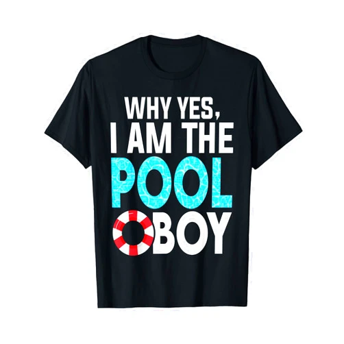 Pool Expert Gift Co. Mens Why Yes I Am The Pool-Boy Funny Pool Expert Swim T-Shirt