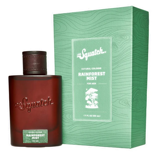 Dr. Squatch Natural Cologne for Men - Scent-Lock Technology and Sustainably-Sourced Ingredients - Rainforest Mist Cologne (1.7 fl oz)
