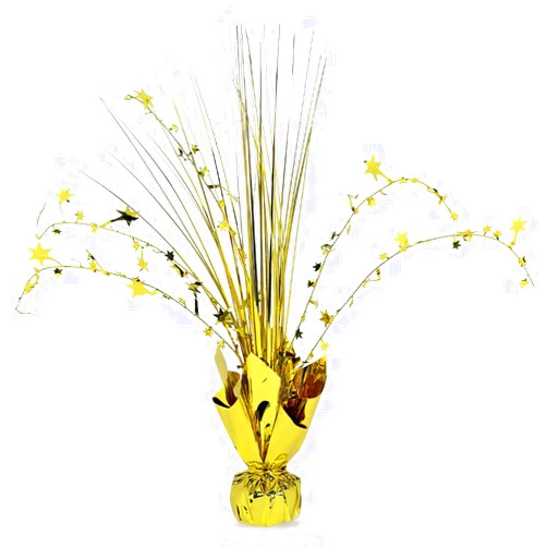 Amscan Gold Foil Spray Table Centerpieces - 12
