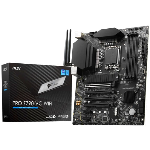 MSI PRO Z790-VC WIFI ProSeries Motherboard (Support 14th/13th/12th Gen Intel Processors, LGA 1700, DDR5, PCIe 5.0, M.2 Slots, 2.5Gbps LAN, USB 3.2 Gen2, HDMI/DP, Wi-Fi 7, Bluetooth 5.4, ATX)