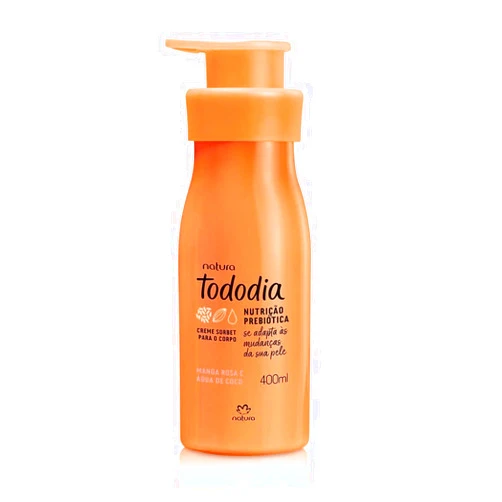 natura - Linha Todo Dia (Manga Rosa e Agua de Coco) - Creme Sorbet Nutritivo Para O Corpo 400 Ml - (Every Day (Pink Mango & Coconut Water) Collection - Nourishing Sorbet Body Cream 13.52 Fl Oz)