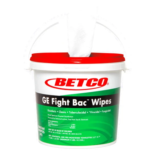 Betco® GE Fight Bac Disinfectant Wipes, Fresh Scent, Bucket Of 500 Wipes
